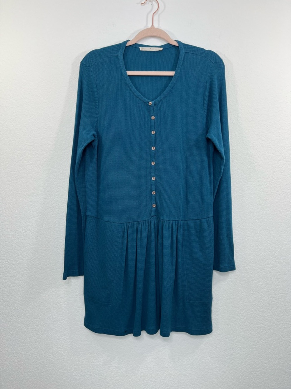 Peruvian Connection 100% Pima Cotton Tangier Tunic Waffle Knit size Medium - Picture 2 of 7